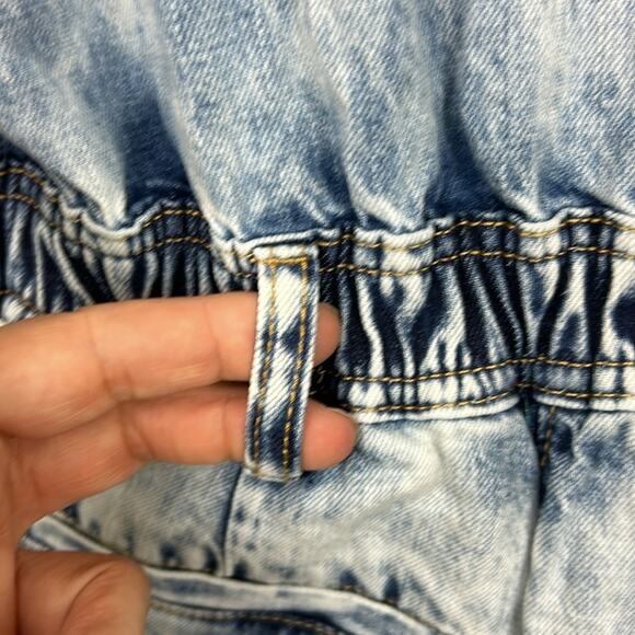 Blank NYC womens extra small button boho Denim shorts romper new elastic waist - Picture 10 of 10